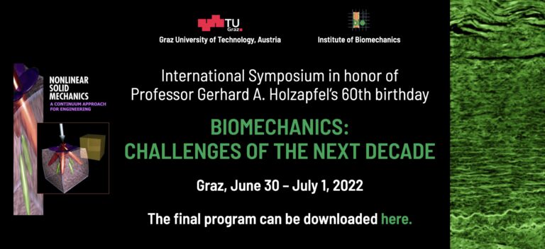 International Symposium in honor of Professor Gerhard A. Holzapfel’s 60th birthday, Graz, Austria