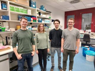 Members of Project A01 gain valuable insights during their visit to the lab of Project A02.