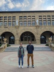 Jan Hinrichsen and Nina Reiter on the Stanford Campus. (Image: A. Ahern)