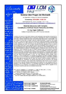 Overview of Dr. Hagen Holthusen's seminar topic